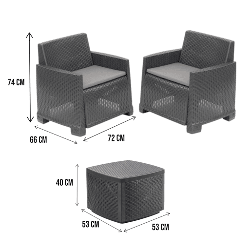 Sala de estar exterior em PVC