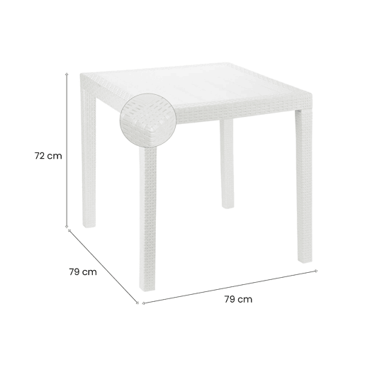 Mesa de jardim em PVC Mesa de jardim em PVC