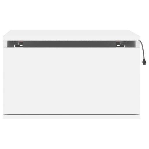 vidaXL Mesa de cabeceira de parede com luzes LED branco vidaXL Mesa de cabeceira de parede com luzes LED branco