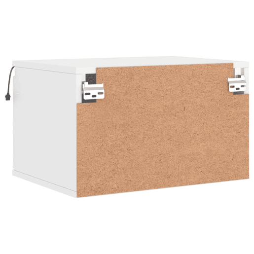 vidaXL Mesa de cabeceira de parede com luzes LED branco vidaXL Mesa de cabeceira de parede com luzes LED branco