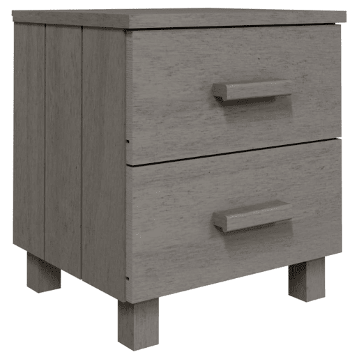 vidaXL Mesa de cabeceira HAMAR 40x35x44,5 cm pinho maciço cinza-claro vidaXL Mesa de cabeceira HAMAR 40x35x44,5 cm pinho maciço cinza-claro