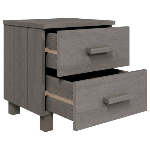 vidaXL Mesa de cabeceira HAMAR 40x35x44,5 cm pinho maciço cinza-claro vidaXL Mesa de cabeceira HAMAR 40x35x44,5 cm pinho maciço cinza-claro