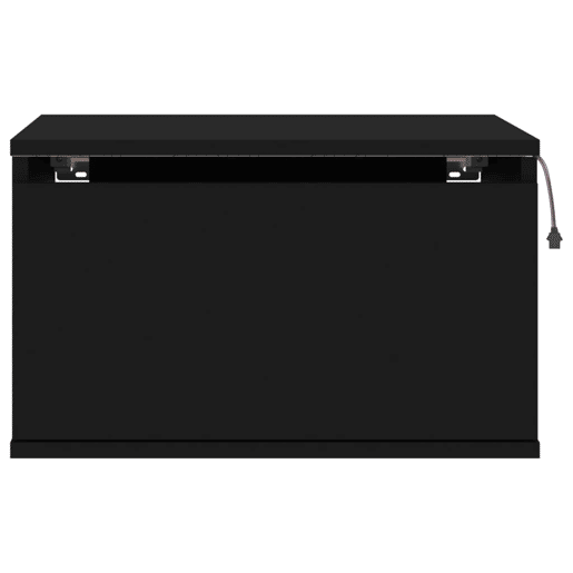 vidaXL Mesas de cabeceira de parede com luzes LED 2 pcs preto vidaXL Mesas de cabeceira de parede com luzes LED 2 pcs preto