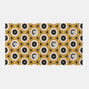 MARLEY - Toalha de praia - Microalgodão Premium - 75x150 cm - Fabricado na Espanha - RETRO