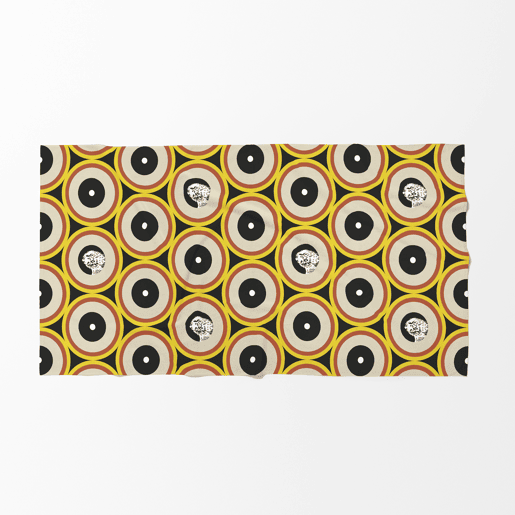MARLEY - Toalha de praia - Microalgodão Premium - 75x150 cm - Fabricado na Espanha - RETRO