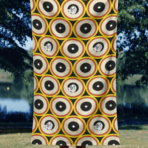 MARLEY - Toalha de praia - Microalgodão Premium - 75x150 cm - Fabricado na Espanha - RETRO