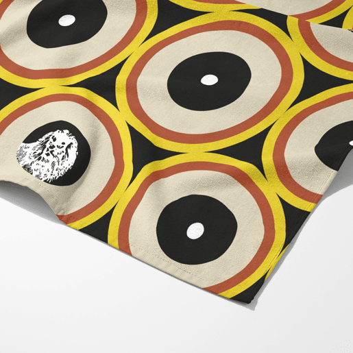 MARLEY - Toalha de praia - Microalgodão Premium - 75x150 cm - Fabricado na Espanha - RETRO