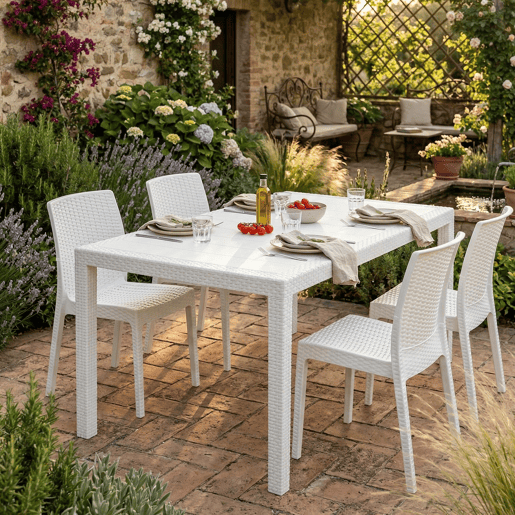 Mesa de jardim em PVC