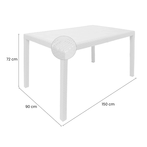 Mesa de jardim em PVC