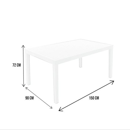 Mesa de jardim em PVC