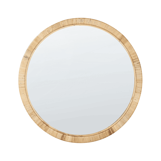 Espelho ANLEZY 80 cm 80 cm Rattan Natural
