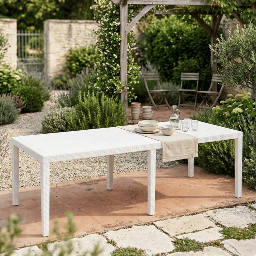 Mesa de jardim em PVC Mesa de jardim em PVC