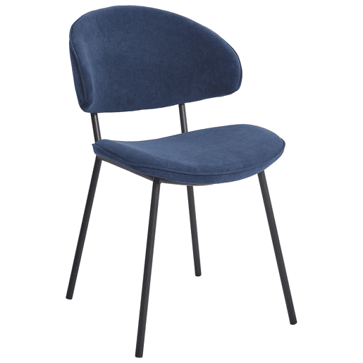 Conjunto de 2 cadeiras de jantar KIANA Azul escuro
