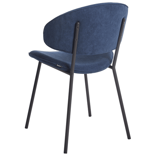 Conjunto de 2 cadeiras de jantar KIANA Azul escuro