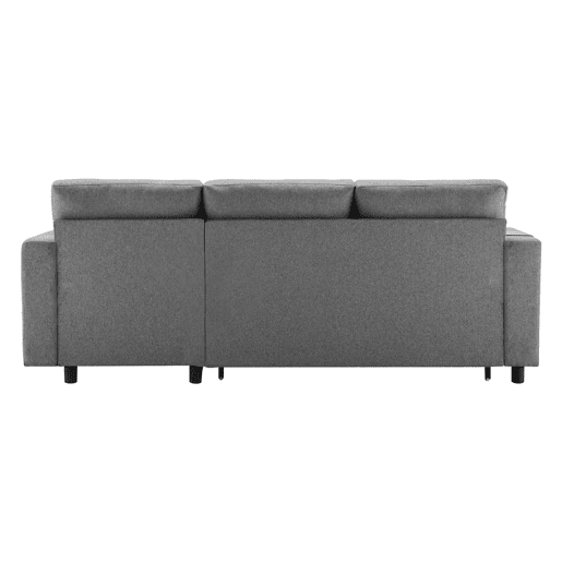 Chaise longue reversível conversível em cama de linho,cinza escuro Chaise longue reversível conversível em cama de linho,cinza escuro