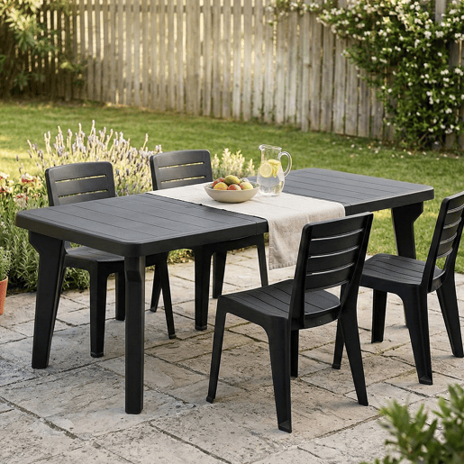 Mesa de jardim em PVC Mesa de jardim em PVC