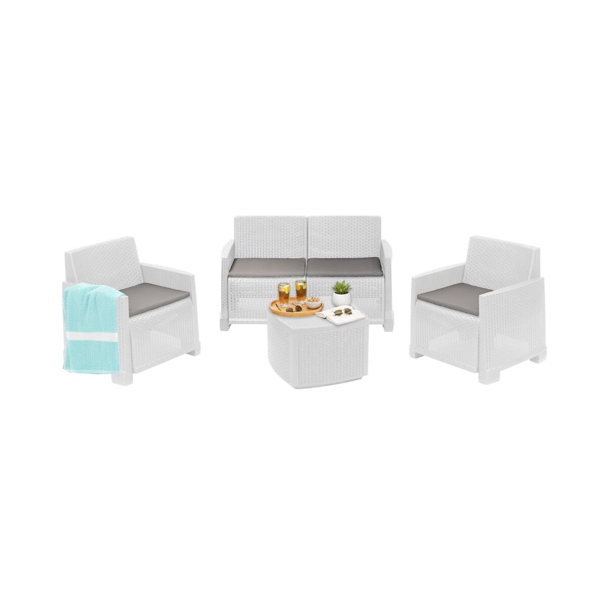 Sala de estar exterior em pvc