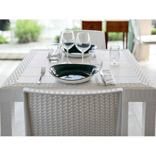 Mesa de jardim em PVC Mesa de jardim em PVC