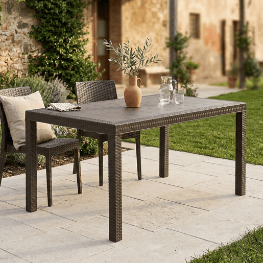 Mesa de jardim em PVC Mesa de jardim em PVC