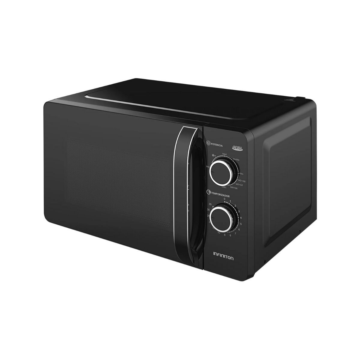 Microondas Infiniton MW-GB2090, 20 l, 700 W, Grill, DEFROST, Negro