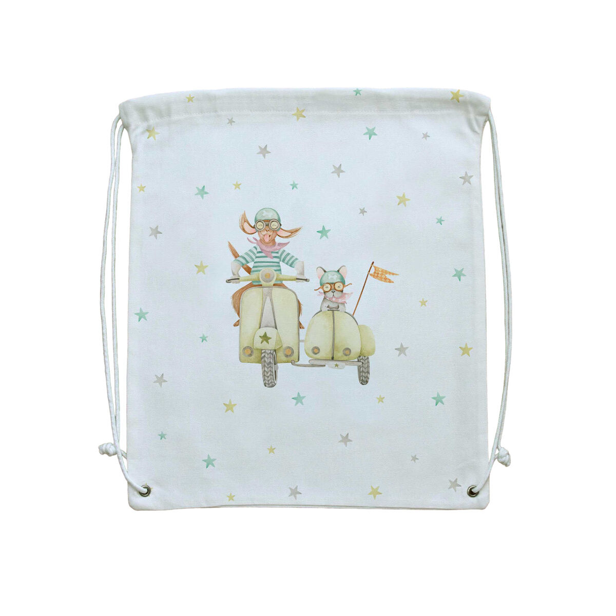Naturals - Mochila Saquito - 100% Algodón - Pandilla de perros