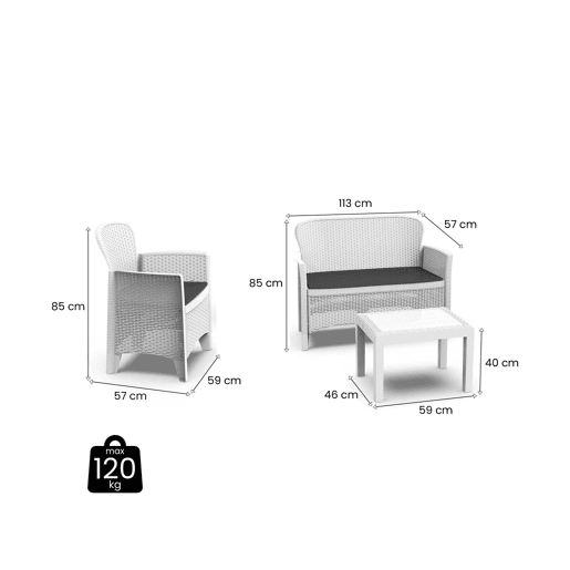 Sala de estar exterior em PVC