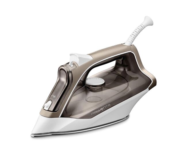 Plancha de vapor rowenta dx1635 2400w acero inox marrón claro