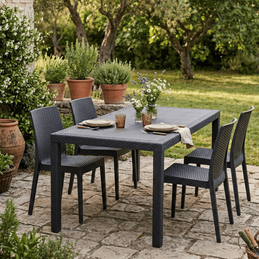 Mesa de jardim em PVC Mesa de jardim em PVC