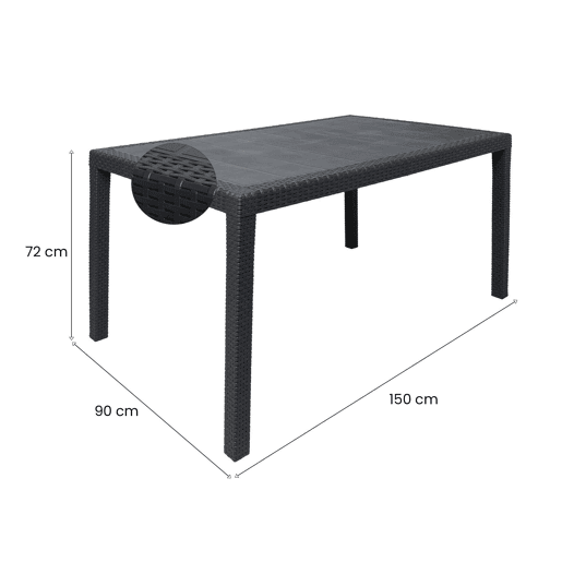 Mesa de jardim em PVC Mesa de jardim em PVC