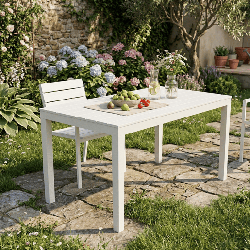 Mesa de jardim em PVC