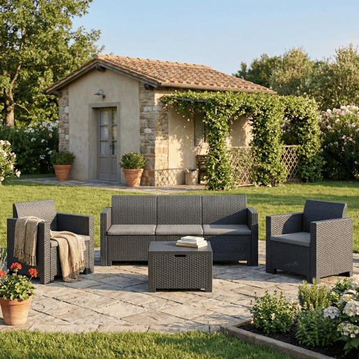 Sala de estar exterior em PVC Sala de estar exterior em PVC