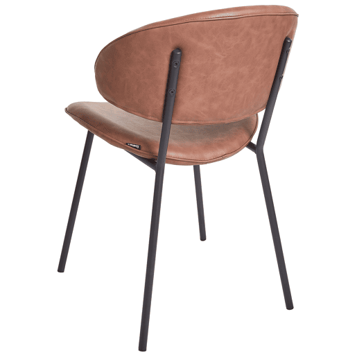 Conjunto de 2 cadeiras de jantar KIANA Pele sintética Castanho