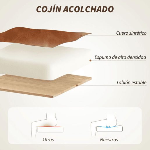 HOMCOM Cadeira de Escritório Giratória Cadeira de Escritório com Altura Ajustável Função Basculante e Encosto de Vime Sintético Cadeira de Estúdio Carga 120 kg 60x55,5x82-90 cm Marrom