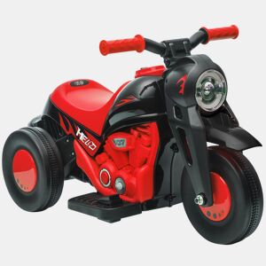 AIYAPLAY Mota Elétrica para Crianças Acima de 2 Anos Mota a Bateria para Crianças 6V com Função de Fazer Bolhas Farol Música Motocicleta para Crianças com Velocidade 3kmh Carga 30 kg Vermelho
