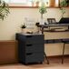 Cajonera de Oficina MDF, Metal HOMCOM Cajonera de Oficina MDF, Metal HOMCOM Negro