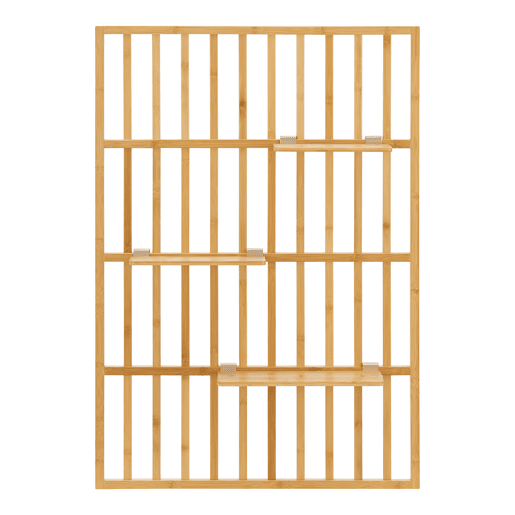 Prateleira de parede Røst 3 prateleiras bambu 120 x 80 x 13 cm - Natural en.casa