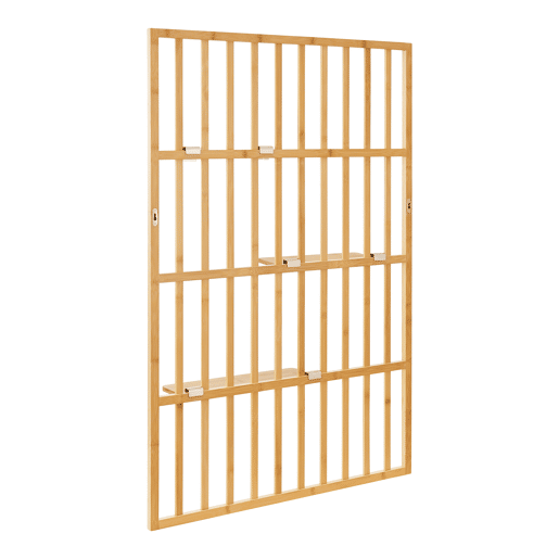 Prateleira de parede Røst 3 prateleiras bambu 120 x 80 x 13 cm - Natural en.casa