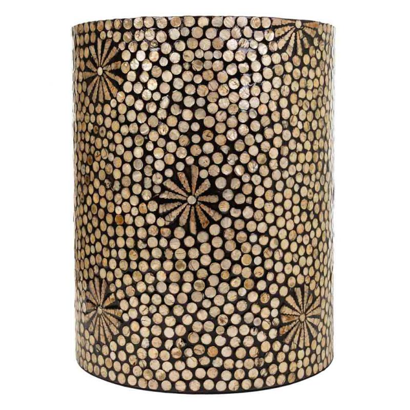 Taburete redondo de madera