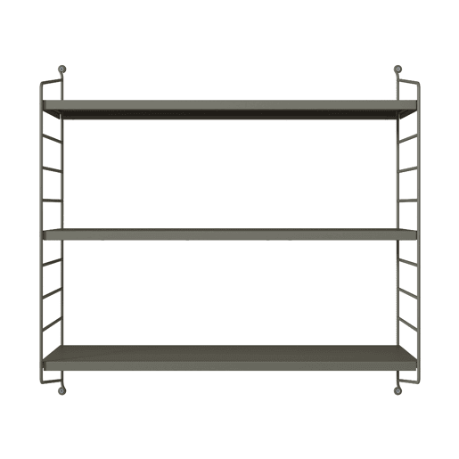 Conjunto de 2 prateleiras de parede Strängnäs aço 50x60x15 cm - Antracite en.casa