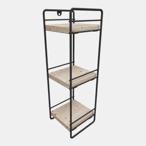 Prateleira de mesa Pargas 3 níveis 43x14x13cm - Preto en.casa