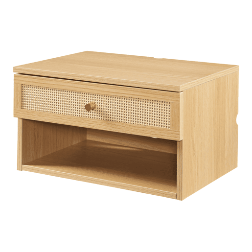Estante de parede Eiker com gaveta 40x32x23 cm - Efeito carvalho en.casa