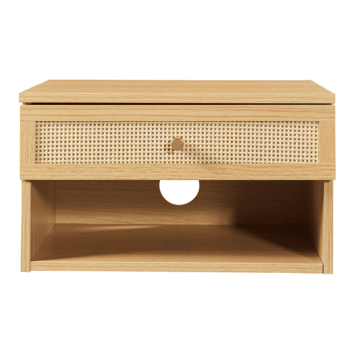 Estante de parede Eiker com gaveta 40x32x23 cm - Efeito carvalho en.casa