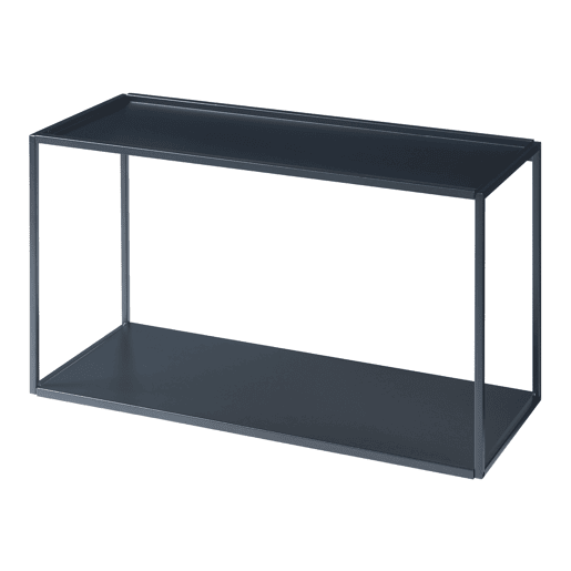 Prateleira de parede Notodden 2 prateleiras em aço 60x25x35cm - Preto en.casa Prateleira de parede Notodden 2 prateleiras em aço 60x25x35cm - Preto en.casa