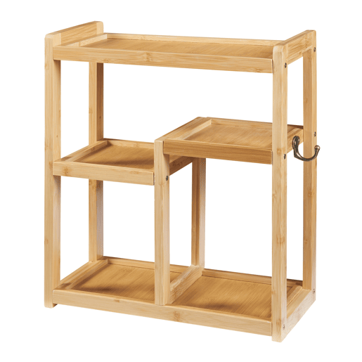 Prateleira de parede Höör 5 prateleiras bambu 42x37x17cm - Natural en.casa