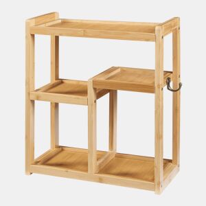 Prateleira de parede Höör 5 prateleiras bambu 42x37x17cm - Natural en.casa