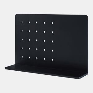 Prateleira de parede Dønna com painel perfurado 60x15x40cm - Preto en.casa