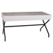 Mesa de madera y metal Mesa de madera y metal Blanco
