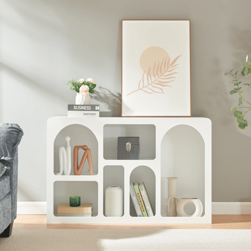 Prateleira baixa Vågå 110x30x70cm - Branco en.casa
