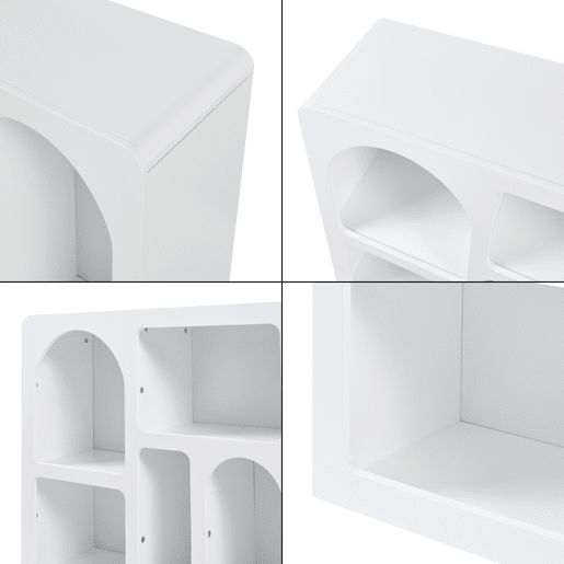 Prateleira baixa Vågå 110x30x70cm - Branco en.casa