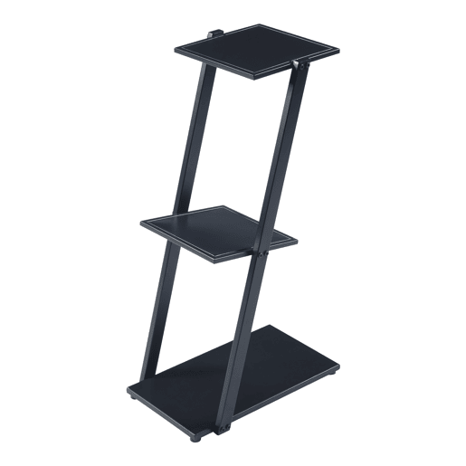 Prateleira de pé metálica Rollag em forma de E 72x40x25cm - Preto en.casa